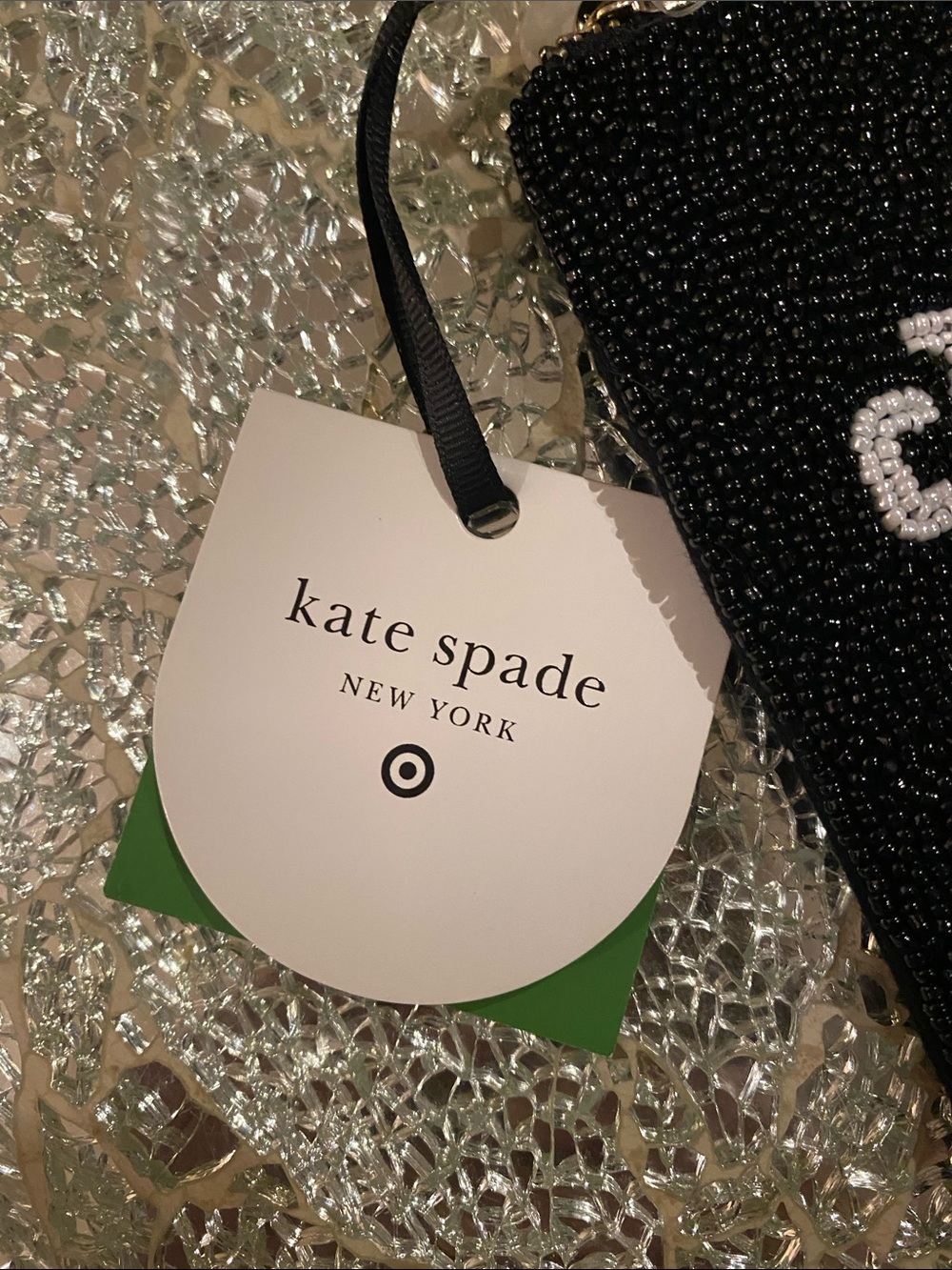 kate spade Black Beaded 'champagne & french fries' Clutch/Pouch - Picture 2 of 4
